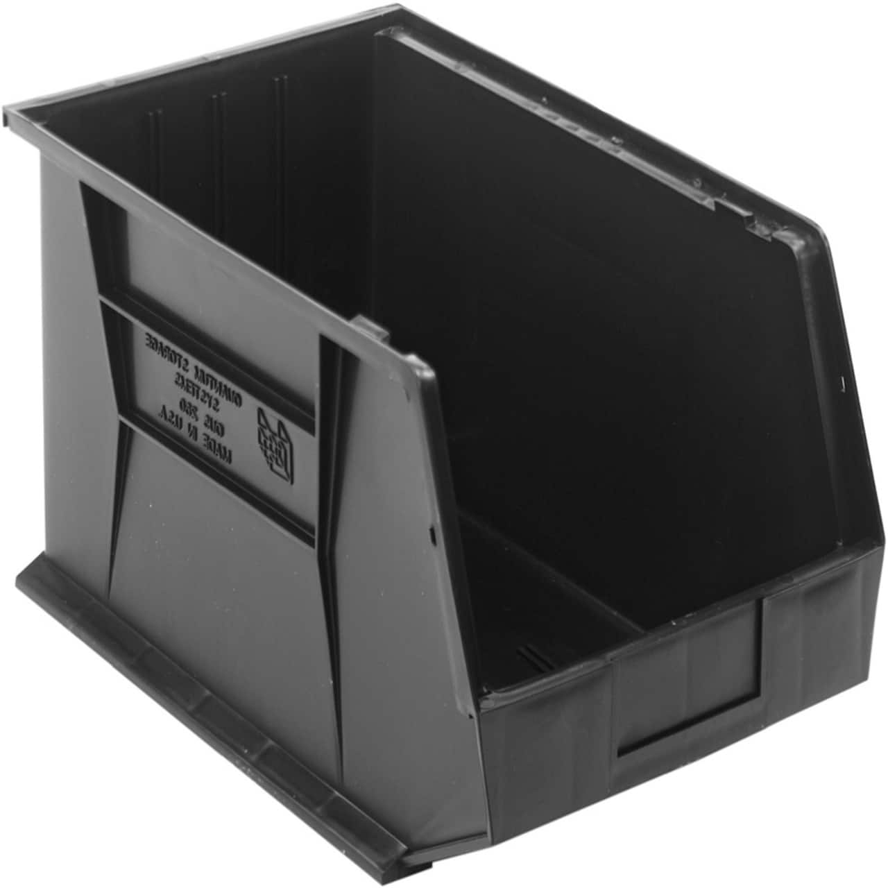 Quantum Storage Systems® Black 18" x 11" x 10" ULTRA Stack & Hang Bin